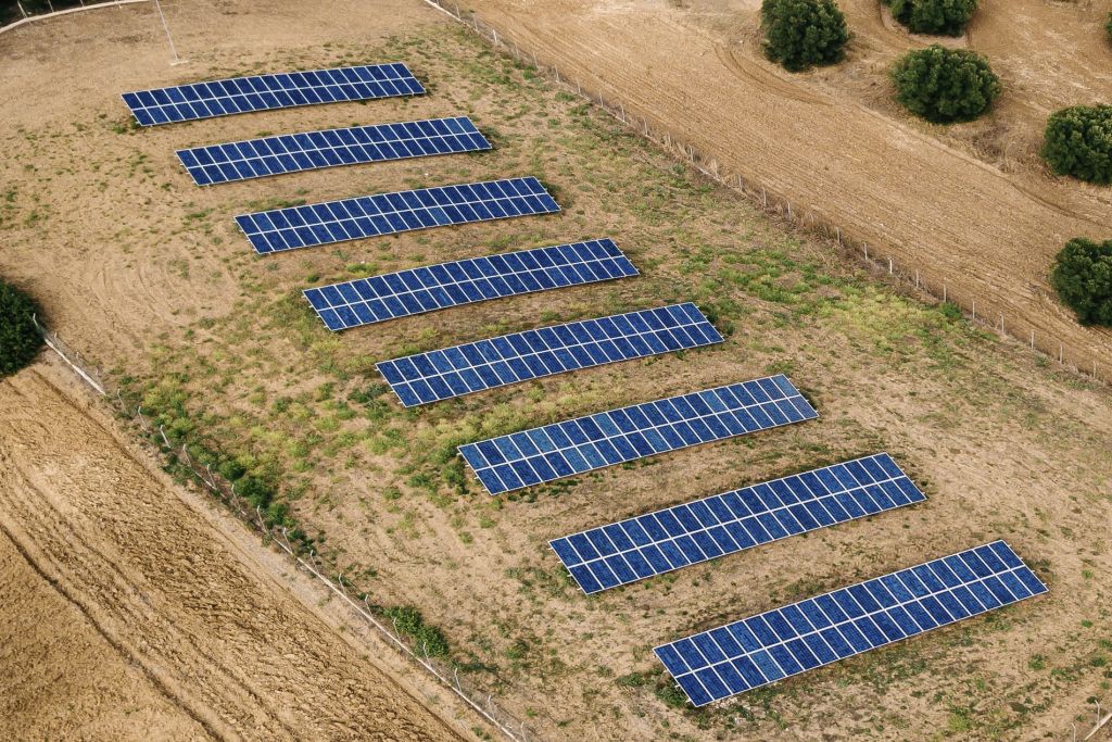 Instalación de placas solares en terrenos de Mallorca